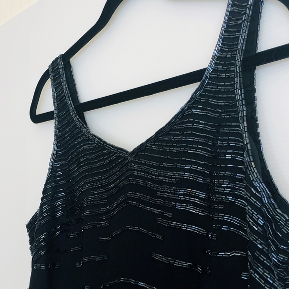 J Laxmi Black Beaded Sleeveless Shell Top M - Picture 2 of 8